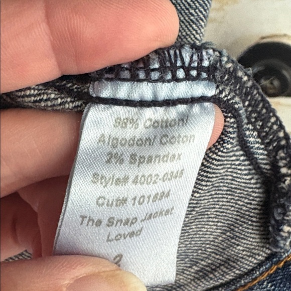 Current Elliott The Snap Jacket jean jacket cropped perfectly worn snap closure - Picture 10 of 16